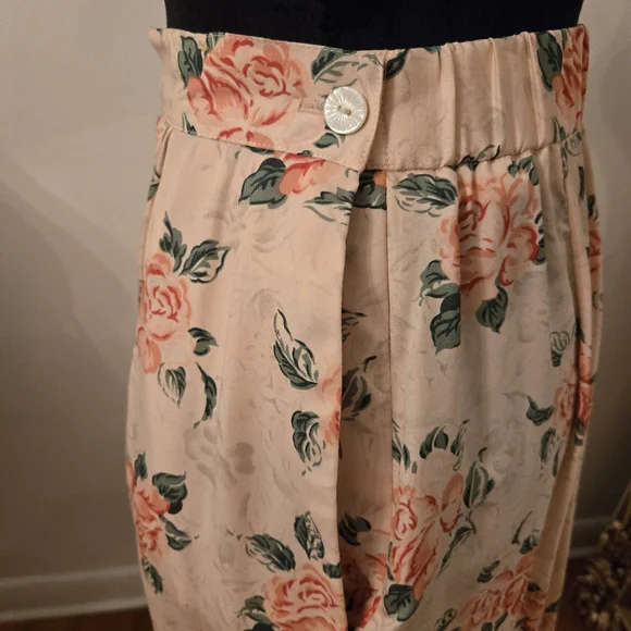 Susan Bristol Vintage Floral Pink 2 PC Top Skirt Set 80s 90s Sz 6/8 Cottagecore - Picture 6 of 11